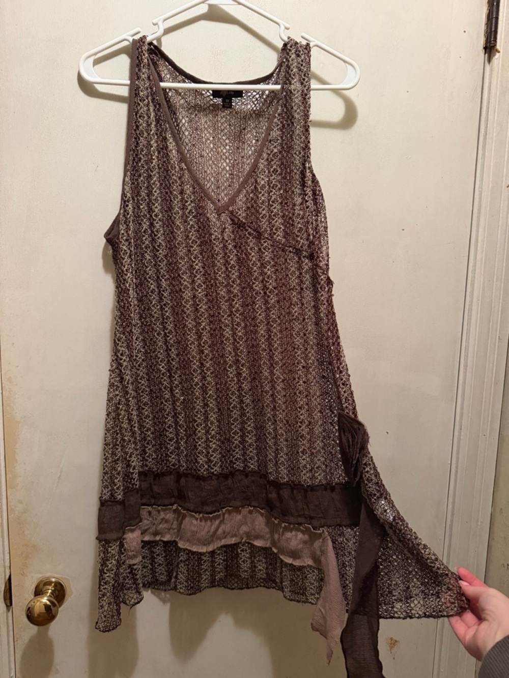 Lily Taupe Brown Knit Tank